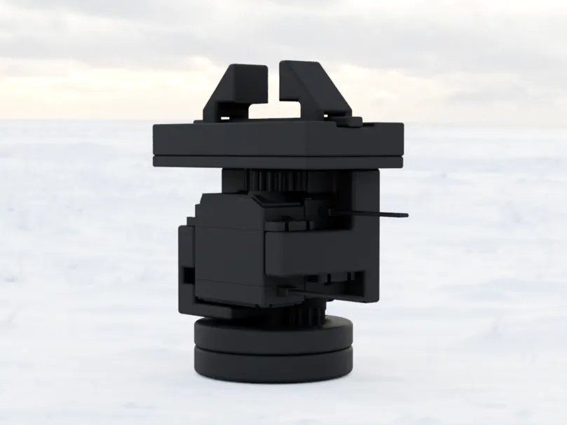 SimpleGripper, a black parallel gripper on a rotating wrist base.